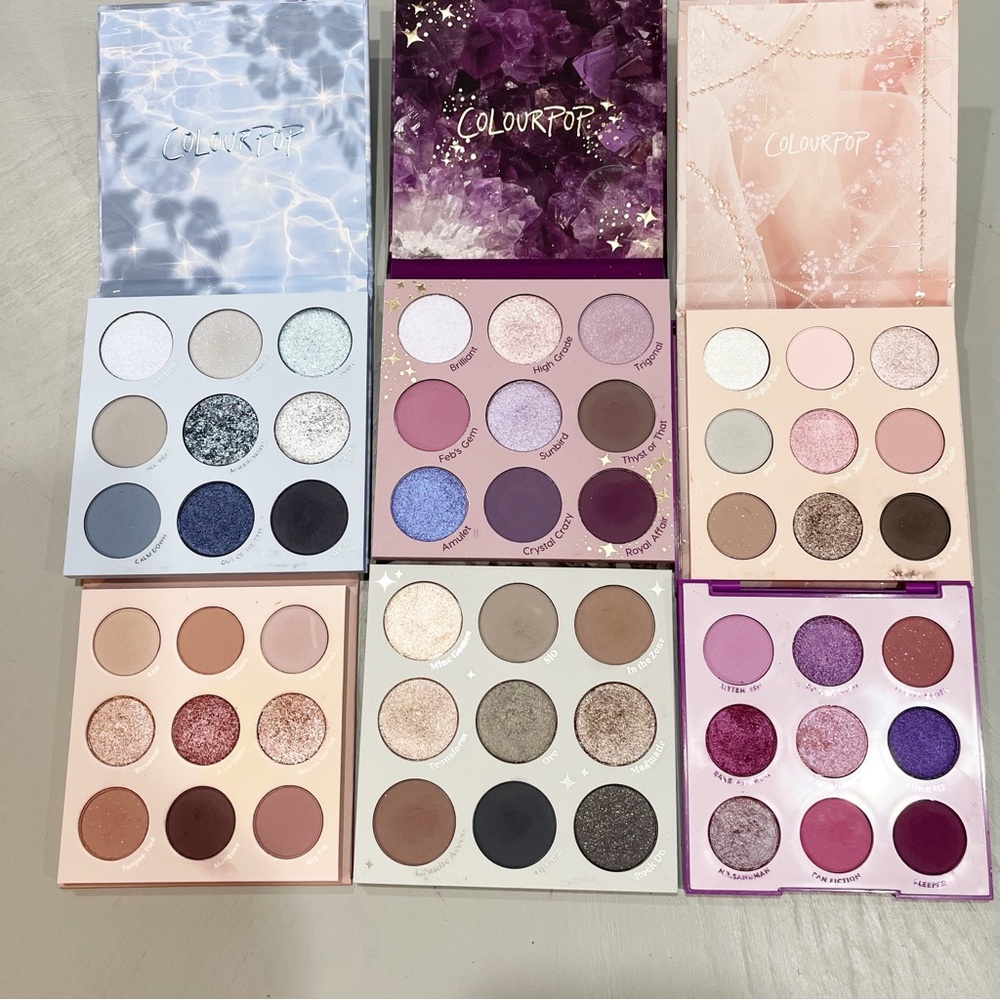 ColourPop Eyeshadow Palette Collection - Purple, Pink, and Neutral Tones